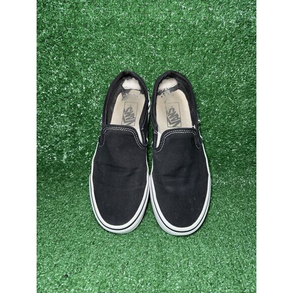 Vans Classic Slip On Asher Black White Skate Shoes Sneakers Women's Size 8 - Picture 7 of 9